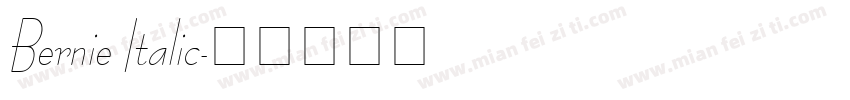 Bernie Italic字体转换